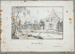 Das "Rote Haus" (Forst- und Gasthaus und Sitz des Hegereiters, später um 1880 Königliche Villa) an der Wasastraße (früher Dohnaer Straße) in Strehlen (Dresden-Strehlen)