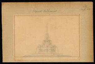 Öffentlicher Brunnen Monatskonkurrenz Dezember 1830: Aufriss