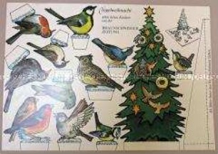 Bastelbogen: Vogelweihnacht