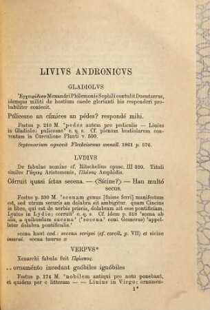 Comicorum Romanorum praeter Plautum et Syri quae feruntur sententias fragmenta