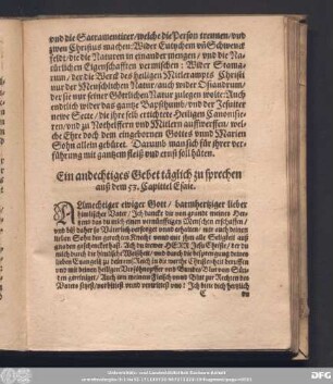 Ein andechtiges Gebet täglich zu sprechen auß dem 53. Capittel Esaie.