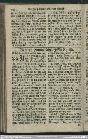 Nr. 329 ff. Von der Himmelfahrt Jesu Christi