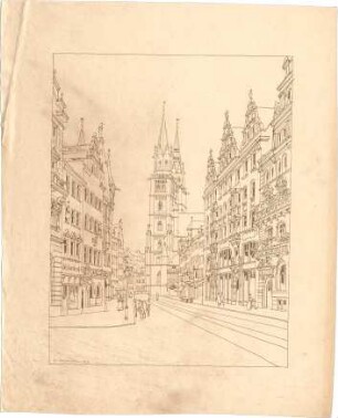 Pfann, Paul; Nürnberg, Königstr. 33-37; Wohn- und Geschäftshaus L. Ostermayr - Perspektive