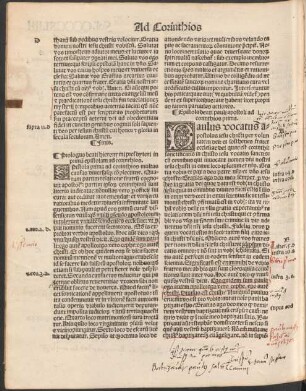 Prologus beati hieronymi presbyteri in primam epistolam ad corinthios.