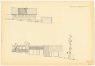 Wohnhaus an der Rehwiese, Berlin-Nikolassee: Ansichten O und S, 1:50