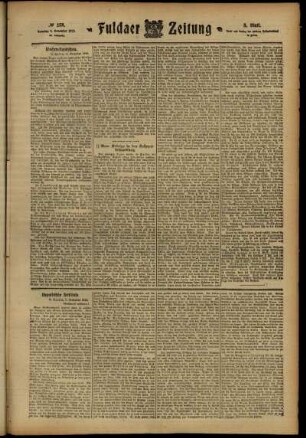Dritte Ausgabe vom Samstag, den 09. November 1912.