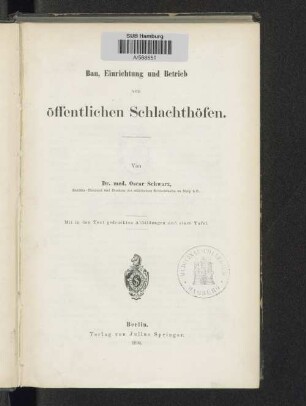 Bau, Einrichtung und Betrieb von öffentlichen Schlachthöfen