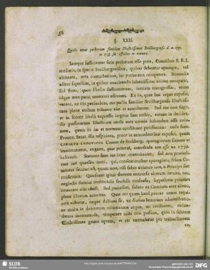 §. XXII. Qualis nunc pactorum familiae Illustrissimae Stollbergensis d. a. 1737. et 1738. sit effectus et natura