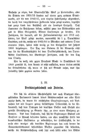 §. 22. Dreikönigsbündniß und Interim.