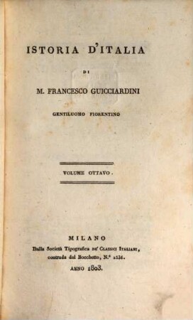 Istoria d'Italia, 8