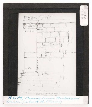 Rom: Hadriansmausoleum (Engelsburg), Zeichnung frühes 16. Jhd.