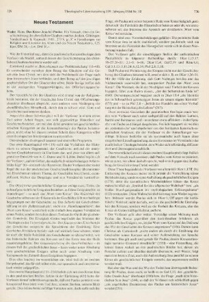 729-731 [Rezension] Weder, Hans, Das Kreuz Jesu bei Paulus
