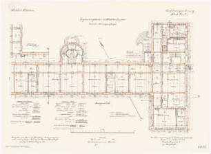 Kadettenhaus der Garnison Potsdam Ergänzungsbauten: Östlicher Kompanieflügel: Grundriss Erdgeschoss 1:100