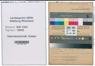 Entnazifizierung Hubert Hammerschmidt , geb. 27.07.1897 (Lokfuehrer)