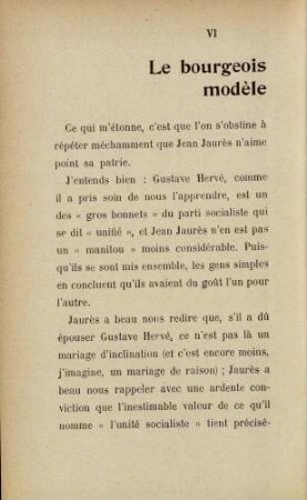 VI [VII] Le bourgeois modèle