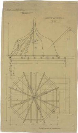 Billing, Hermann; Weinheim, Ehretstr. 9; Haus von Arndt - Turm (Grundriss; Schnitt; Detail)