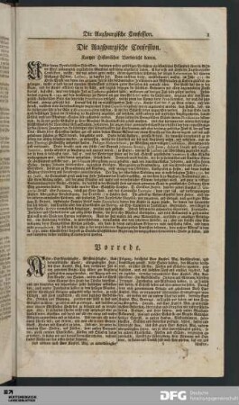 Die Augspurgische Confession