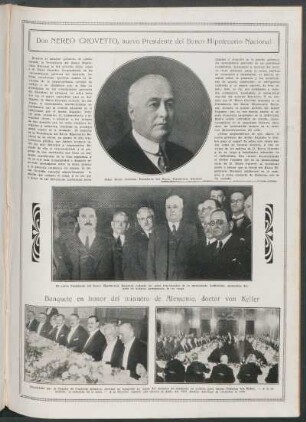 Banquete en honor del ministro de Alemania, doctor von Keller