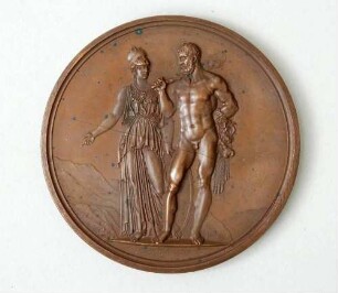 Medaillon mit Athene und Herakles