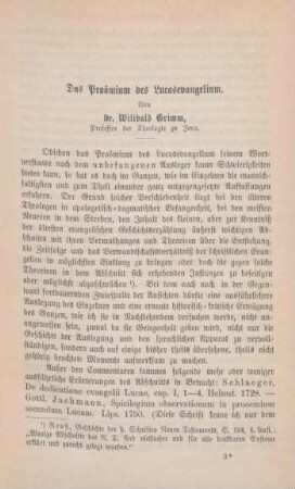 33-78 Das Proömium des Lucasevangeliums