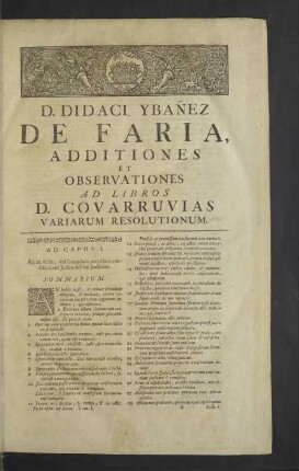 Additiones et observationes ad libros D. Covarruvias variarum resolutionum.