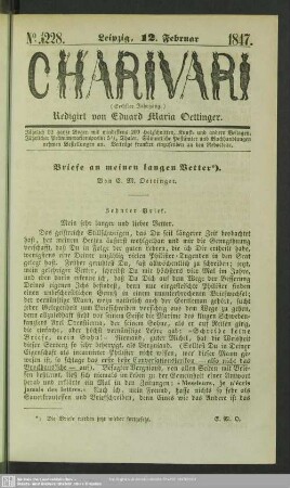 Briefe an meinen langen Vetter