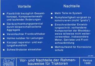 Vor- und Nachteile der Rahmenbauweise für Traktoren