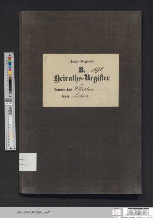 Heiratsregister Kliestow 1894