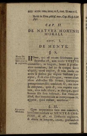Cap. II. De Natura Hominis Morali.