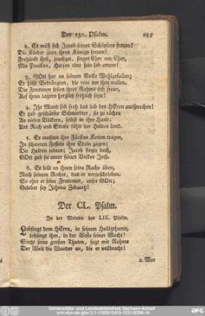 Der CL. Psalm.