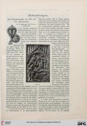 Zehn Elfenbeinreliefs des XIV. und XV. Jahrhunderts