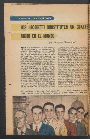 Los Lucchetti constituyen un cuarteto único en el mundo