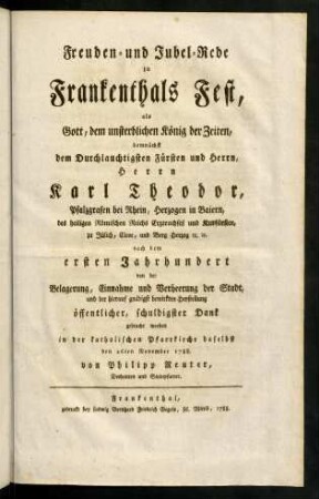 1-23, Freuden- und Jubel-Rede