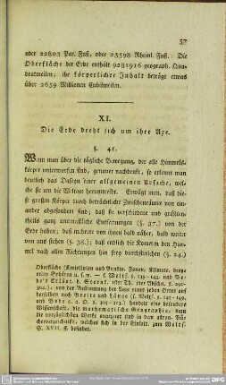 XI. Die Erde dreht sich um ihre Axe
