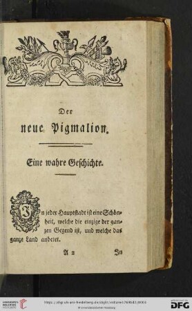 Der neue Pigmalion. Eine wahre Geschichte