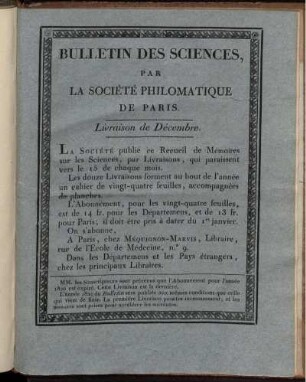 Livraison de Décembre