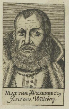 Bildnis des Matthaeus Wesenbecius