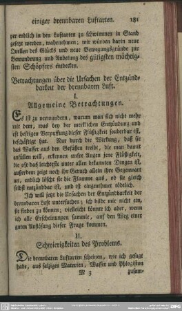 Betrachtungen über die Ursachen der Entzündbarkeit der brennbaren Luft