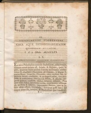 De Experimenti Florentini Circa Aquae Incondensabilitatem Quibusdam Fallaciis