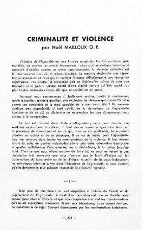 353-364, Criminalité et violence