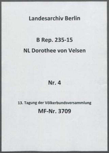 13. Tagung der Völkerbundsversammlung