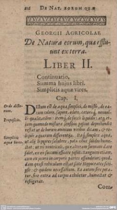 De Natura eorum, quae effluunt ex terra. Liber II.
