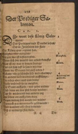 Der Prediger Salomon.