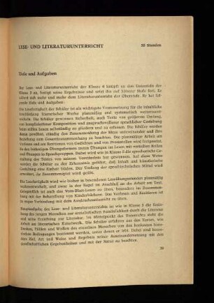 Lese- und Literaturunterricht