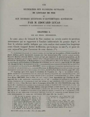 Recherches sur plusieurs ouvrages de Leonard De Pise et sur diverses questions d'arithmétique supérieure.