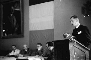 Bukarest: Reichsdeutsches Heim: Mitgliederversammlung der rumänisch-deutschen Handelskammer, Vortrag Peter Kutsche