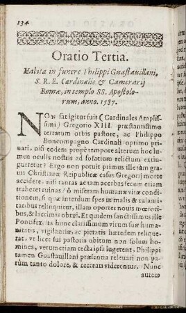 Oratio Tertia.