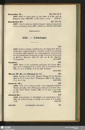 552. - Lithologie