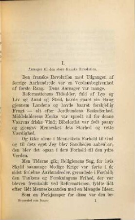 Mennesket som Borger i Staten med et Blik paa det norske Samfund