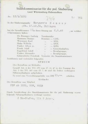 Hemmer, Margarete